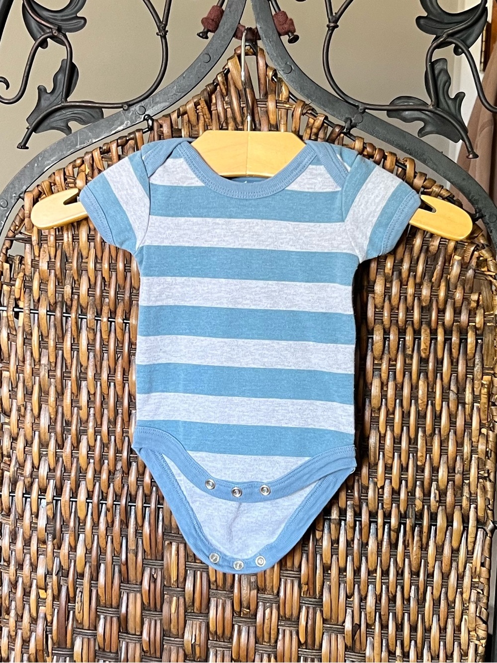 Pact Newborn Organic Cotton Striped Onesie